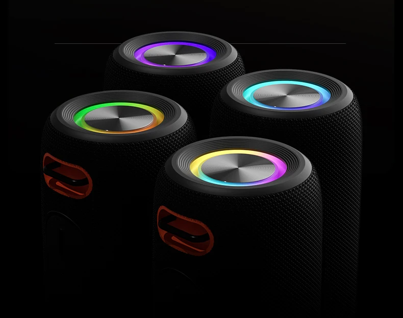 Outdoor 30W 4000mAh Portable with Hand Strap RGB Light Speaker Waterproof Wireless Bluetooth Heavy Loud Bass Audio Speaker