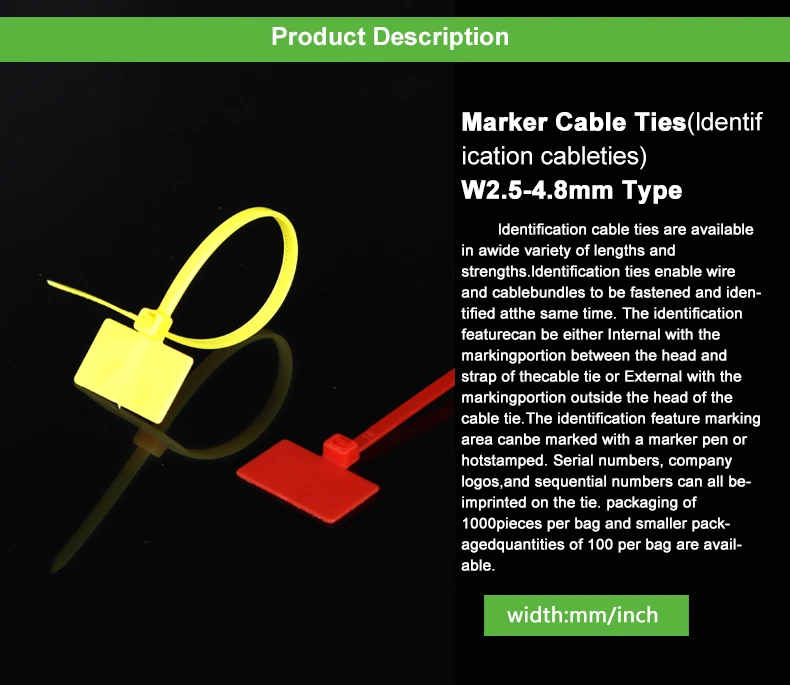 3.5X150mm Customizable colors nylon cable zip ties tags Not easily broken supplier