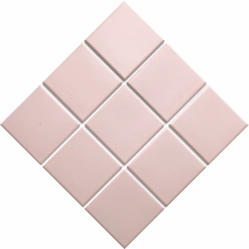 Pink Mosaic Floor Tiles flat mosaic 97x97mm wall tile design for living room kitchen bathroom porcelain mosaic small brick