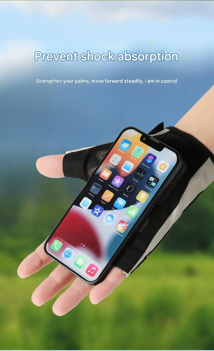 Men's Summer Half-Finger Racing Gloves Breathable Motorcycle Accessories Anti-Fall Non-Slip Wear-Resistant for Riding