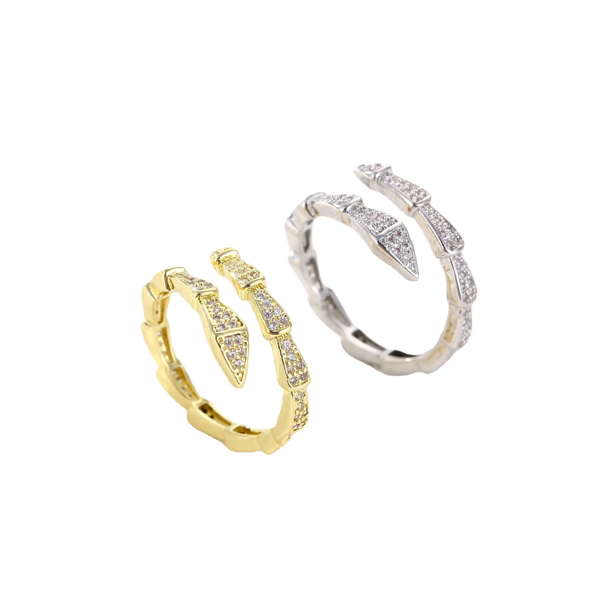 Microencrusted Zircon Open Ring Jewellery Trendy Opp Bag Men Ring Environmental Friendly Crystal Sample Engagement Rings /