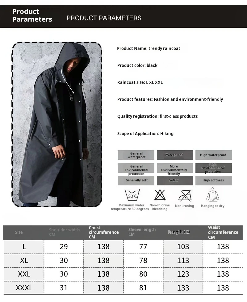 DD2716   Women Men Reusable Hooded Raincoat Waterproof Rain Cape Tourism Outdoor Rain Poncho Trench Coat Raincoats