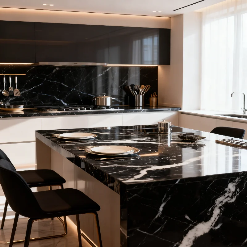 product nero marquina black marble countertops modern hotel black marble countertops vanity tops table tops marble design-4