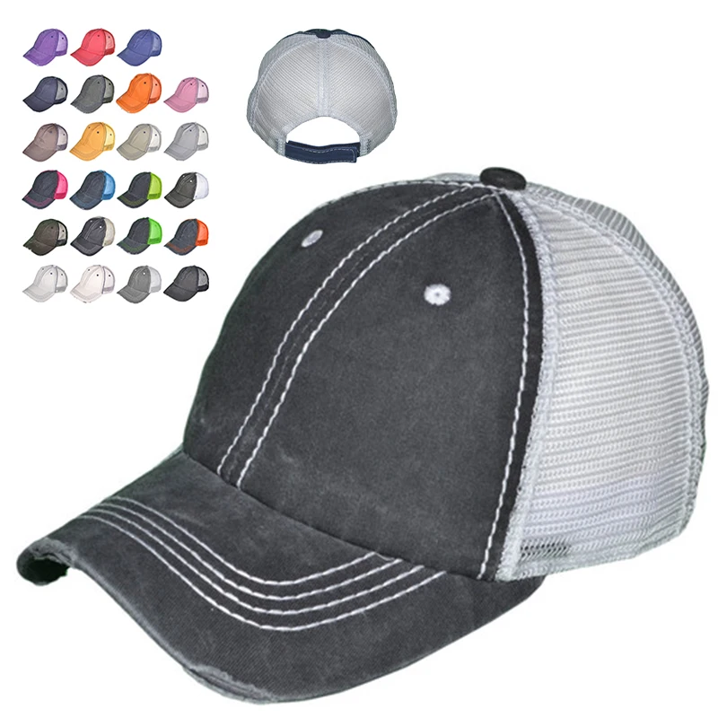 unstructured low profile trucker hat