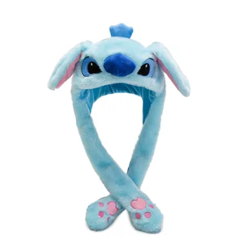 Korea Bunny Hat With Air Pumping And Moving Ears Plush Lovely Soft Rabbit Animated Cap Plush Cute Cap Making Funny Hats