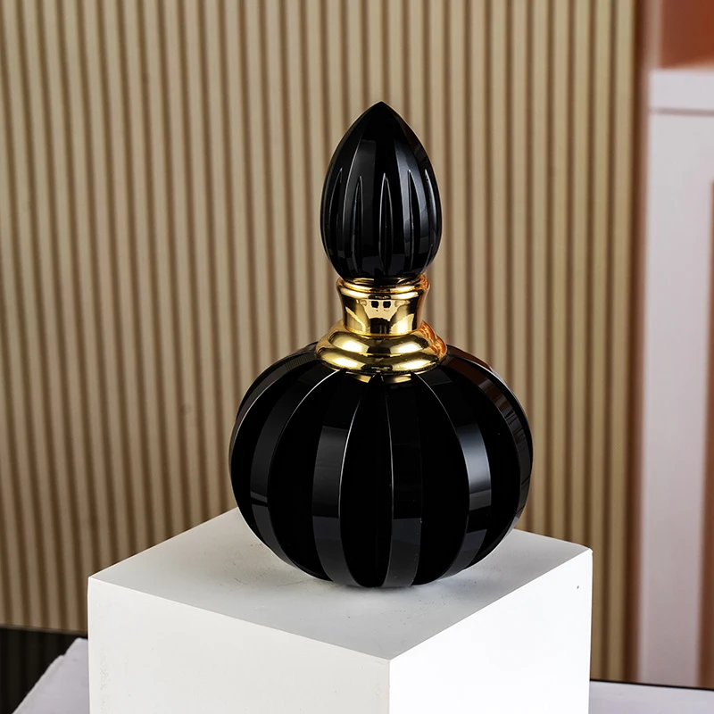 product small bridge unique design spherical blade 12ml glass empty bottle elegant crystal perfume bottle-8