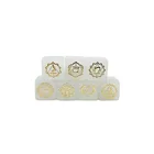 Quartz Hot Sale Gift Box Set Chakra Polished Set 0.5inch White Square Clear Quartz