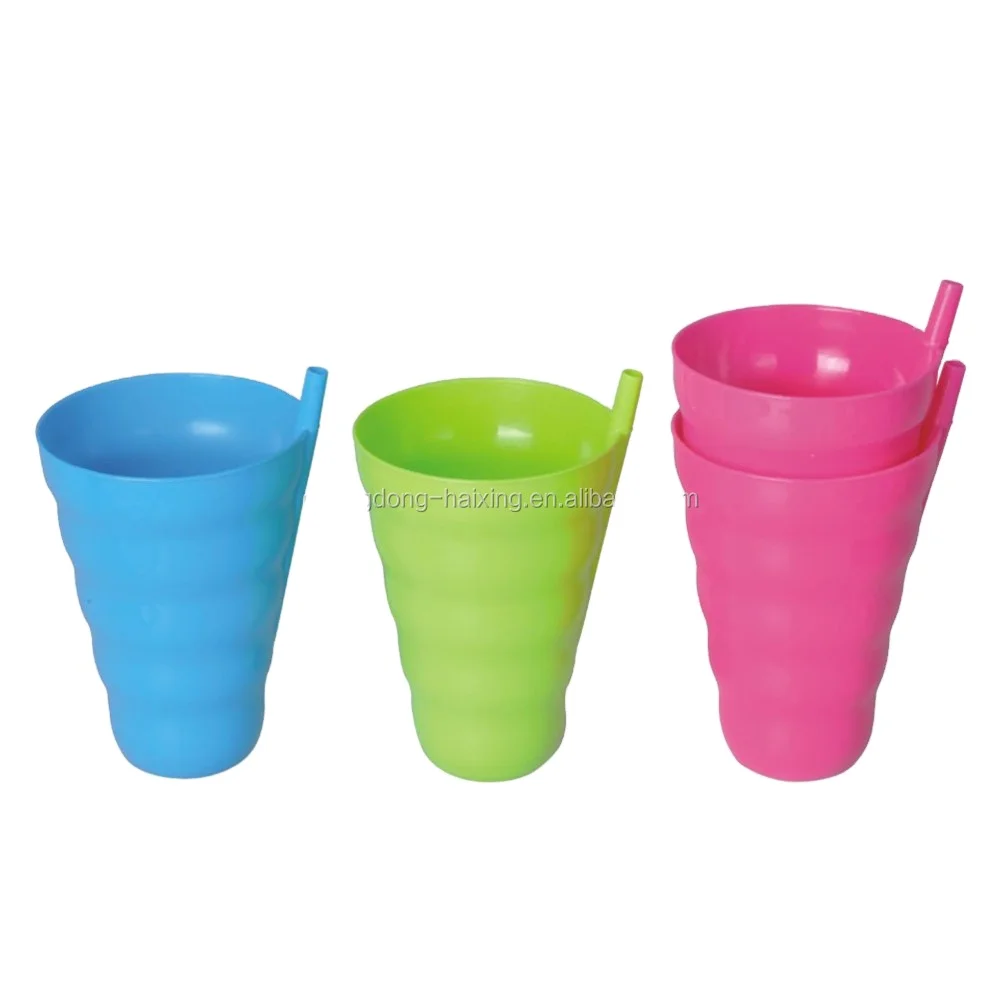 Large Plastic Straw Cup With Straw