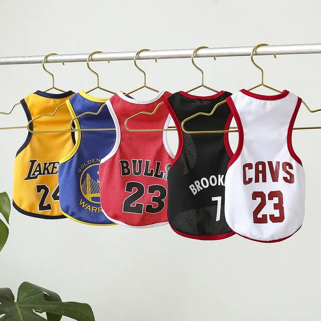 Pet clothes Small and medium dog clothes Breathable clothes dog summer thin sports vest pet basketball clothing