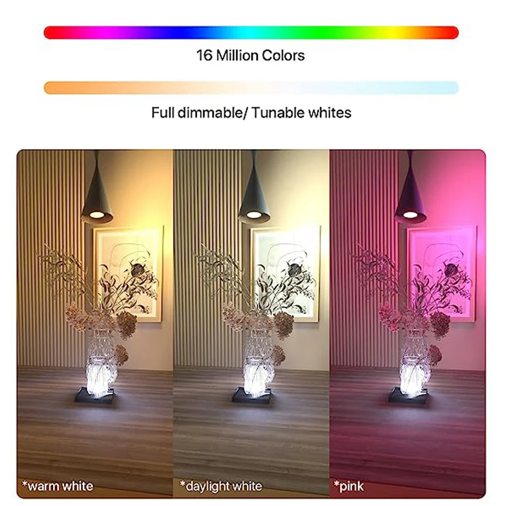 GU10 5W E27/E26 M16 LED Smart Bulb WiFi Controlled  and Bluetooth Color Changeable and Dimmable for Home Use