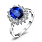 Engagement Ring 2021 Factory Wholesale Custom Luxury Women's Engagement Anniversary Blue Sapphire Stainless Steel Ring