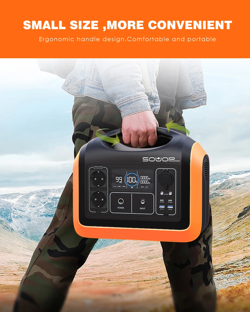 In Stock W Backup Powerstation Camping Lifepo Battery Bank Energy