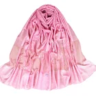 Silk Scarf Silk 2021 New Wheat Ear Embroidered Soft And Comfortable Square Silk Scarf Shawl For Women