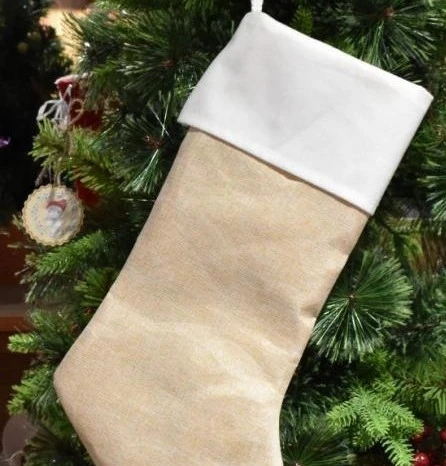 Wholesale Kids Gift Christmas Stocking  Hot Selling Christmas Burlap Stockings Xmas Fireplace Hanging Stockings