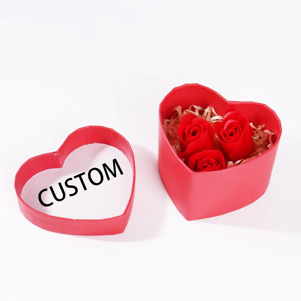 custom red heart shaped valentines day gift box set personalized romantic packaging for jewelry  flowers-1