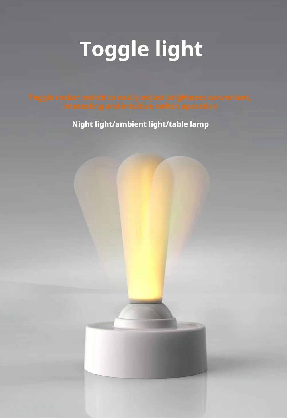 New Wholesale Modern Design Portable LED Silicone Bed Lamp Dimmable Rechargeable USB Night Light Kids Bedroom Lever Night Lights