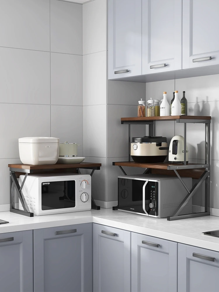 Supply Hot sale expandable microwave rack shelf 2layer microwave rack