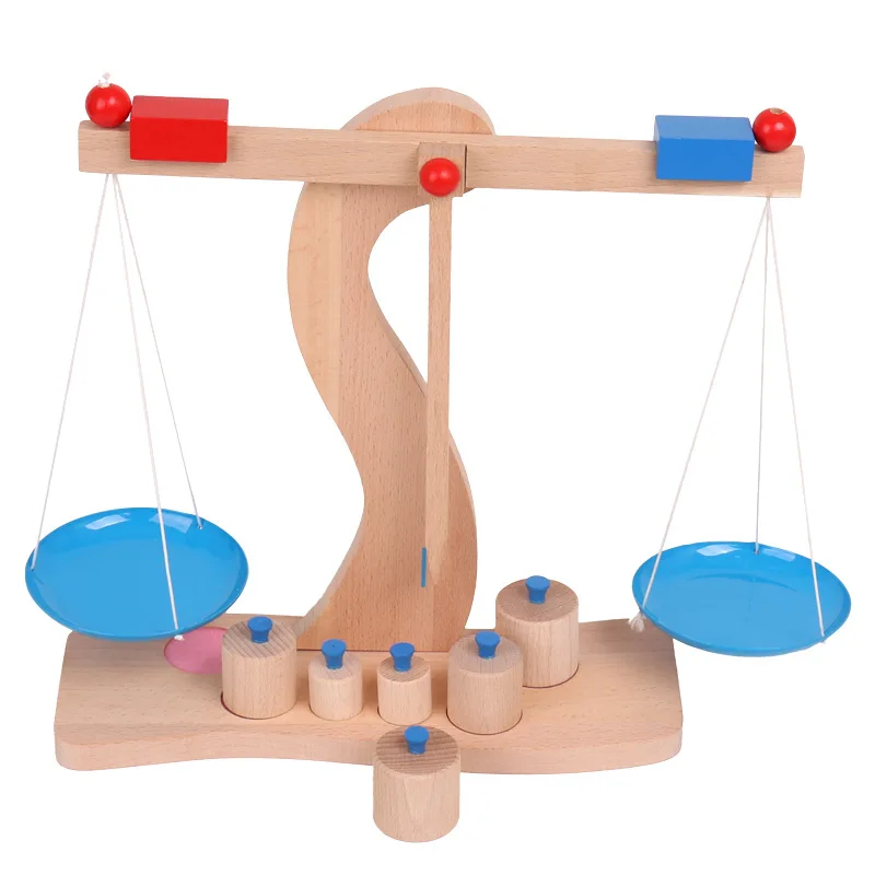 Preschool Educational Toy Wooden Balance/ Lacing/ Math Montessori Toys for Kids 