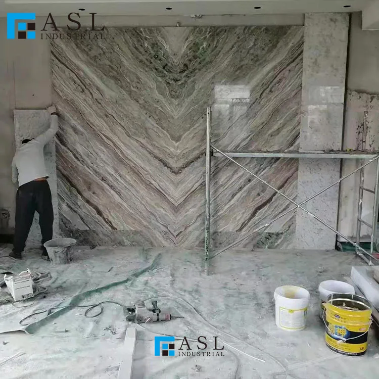 Fantasy Brown Marble Slab Granite Kitchen Countertops