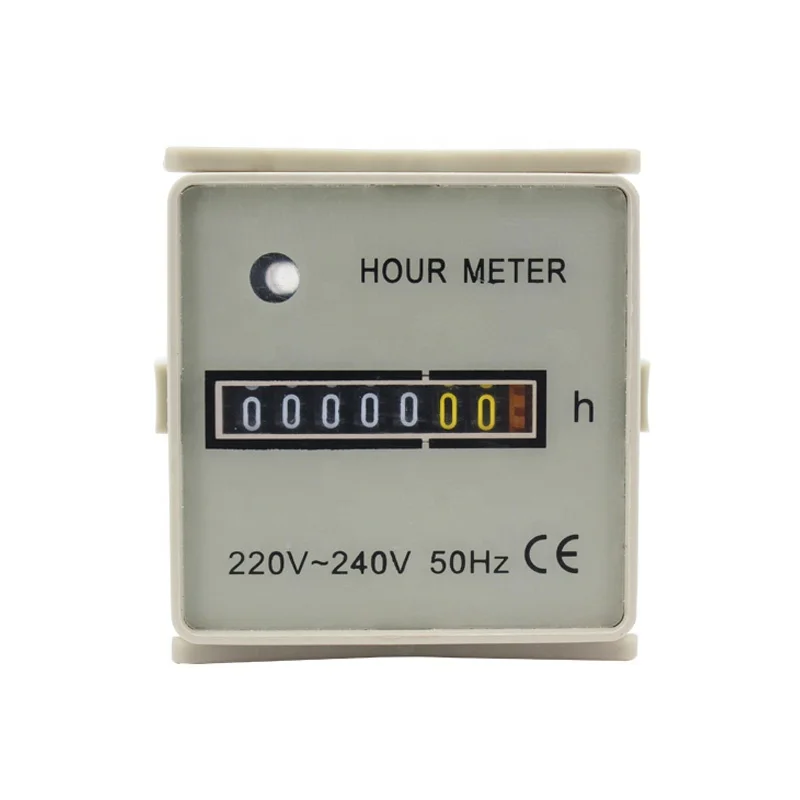 HM-1 Industrial Quartz Electronic Accumulate Hour Meter Tool 220V 240V 50Hz UK 