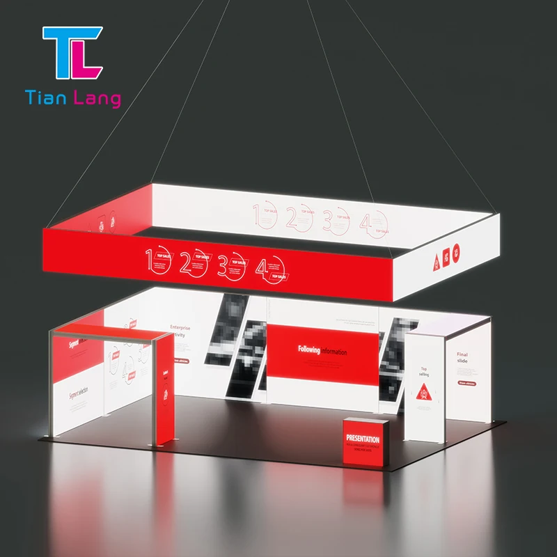 product aluminum portable customized hanging ceiling light box exhibition booth seg frame trade show display-8