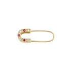 Gold Gemstone Jewelry New Arrival 14k Gold CZ Stone Gemstone U Shape Earrings For Girls Gift Women Jewelry Accessories