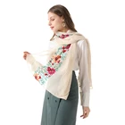 Embroider Scarf New Arrivals Embroider 100% Polyester Scarf For Women Shawl