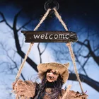 Supplies Halloween Decoration Props Retro Welcome Door Hanging Broom Professional Haunted House Supplies