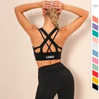Stretch Black Private Label Wholesale Quick Dry Sport Bra Popular High Impact Stretch Stylish Black Sport Bras Crop Top