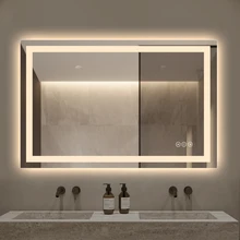 Customize Bathroom Mirror anti fog music play Smart Bathroom LED Mirror