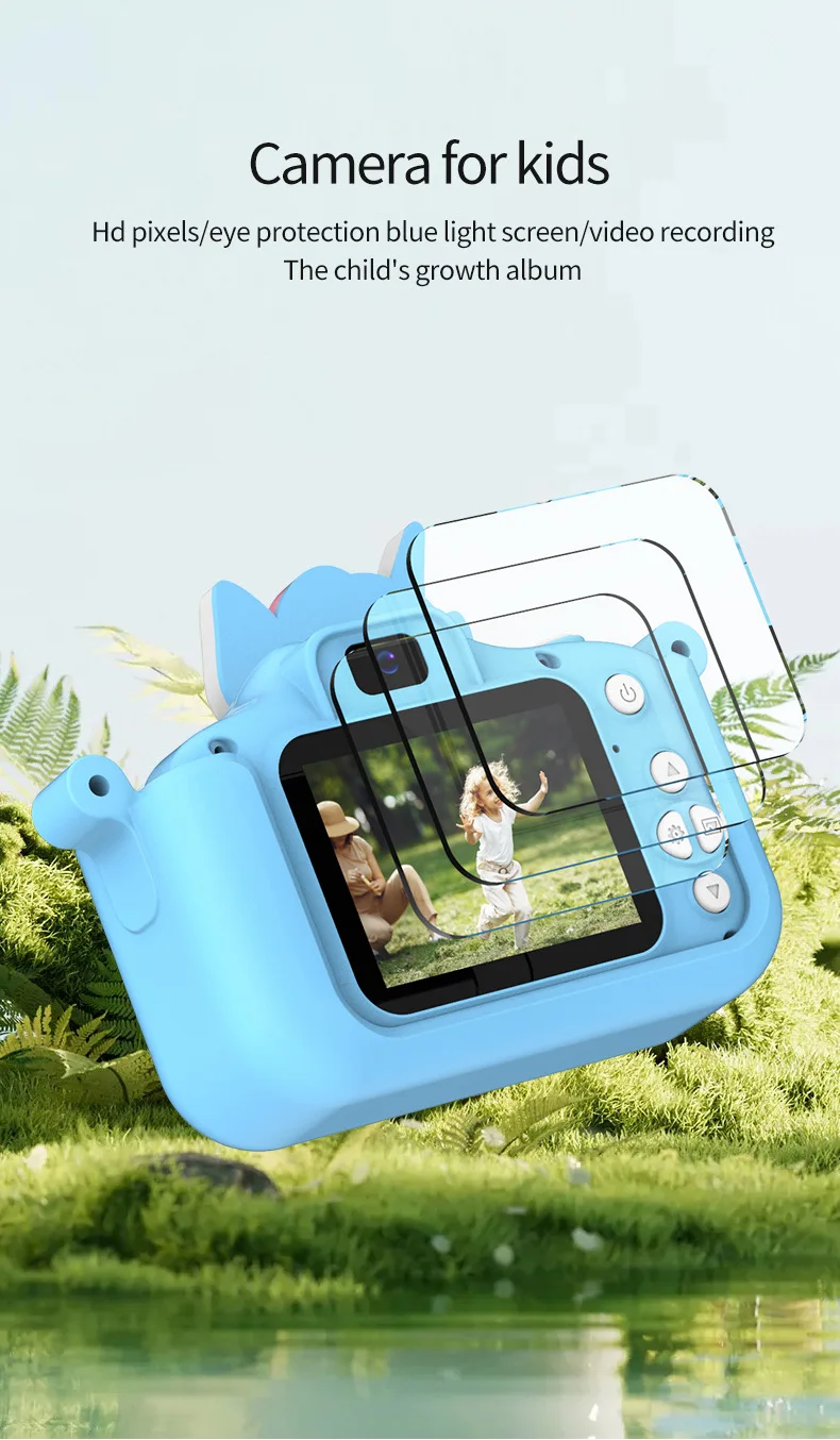 2024照片视频数码相机卡通1080P高清双相机