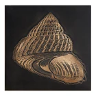 Copper Home Hot Sale Antiqued Copper Steel Wall Panel With Conch For Living Room Home Decor