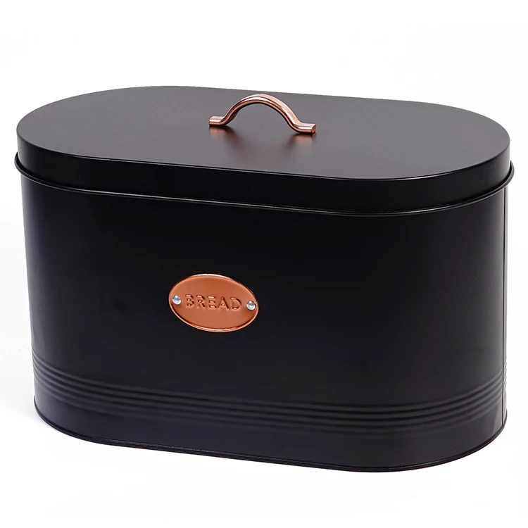 Black or Cream Vintage Large Bread Bin Storage Box 