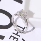 Heart Engagement Rings Rings FFT New Arrivals Sterling Silver Moissanite Heart Shaped Engagement Rings