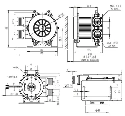 High Pressure Fan, 48V, 40kpa, 13000w, Brushless - detail 8