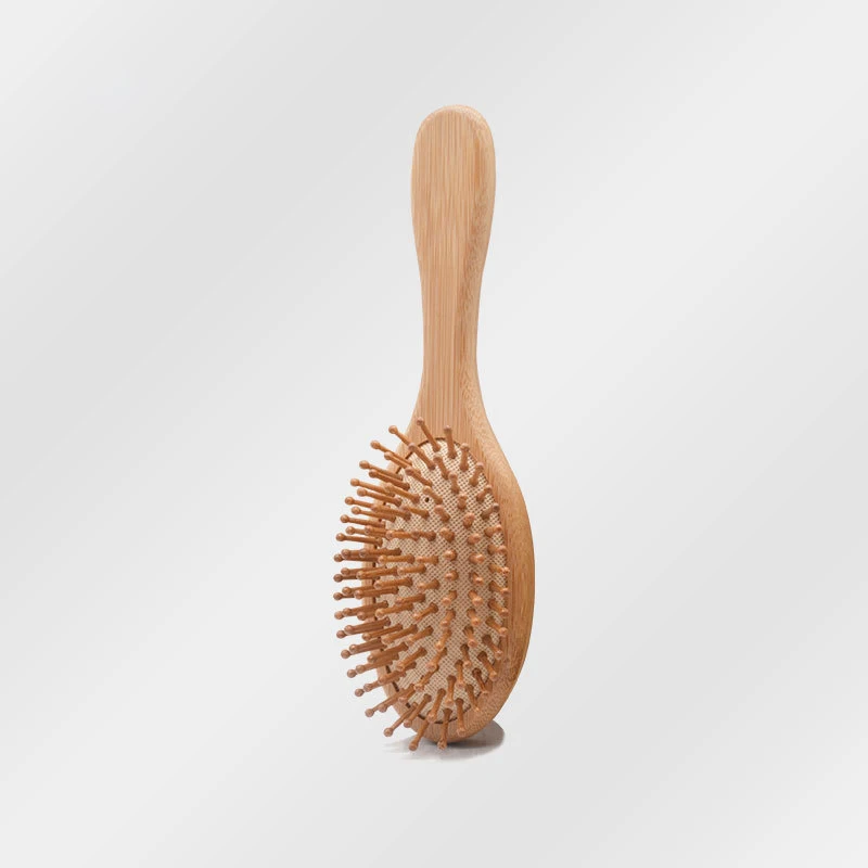 Natural high quality Handle massage scalp smooth hair bamboo wood comb portable detangling airbag comb air cushion massage comb