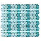 Tile Factory Price Blue Swimming Pool Tile Glass Mosaics Bathroom Mosaic Tile Cheap