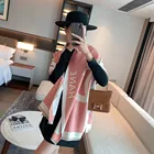 Shawls Amzaon USA Top Sale Trend Big Letter C Stylish Cotton Scarves And Shawls