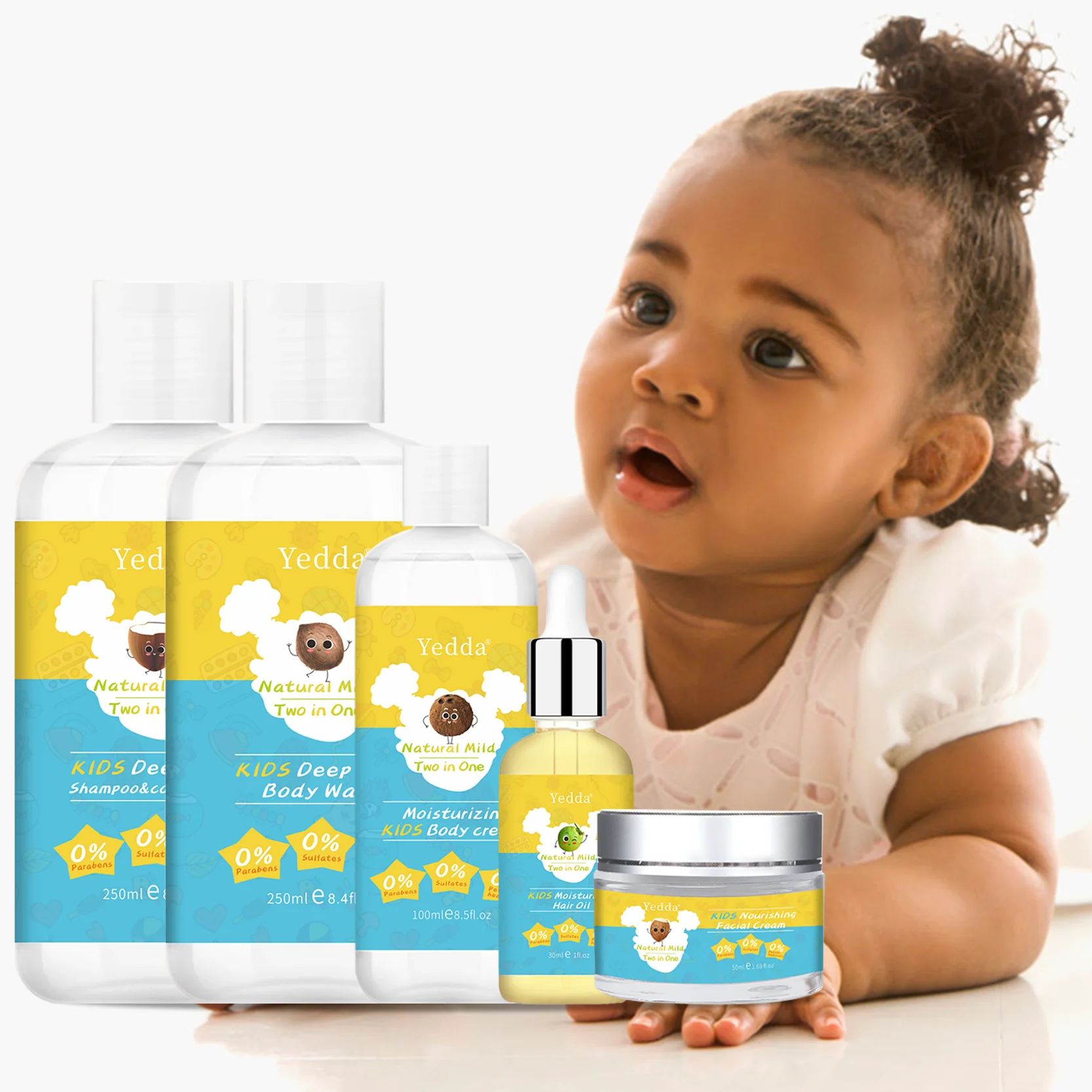 Kids Curly Black Hair Care Set For Hair Detangls Smooth And Moisturizing  Private Label Baby Hair Care Customize - Buy Kids Curly Hair Care,Baby Hair  Care,Private Label Baby Hair Care Product on