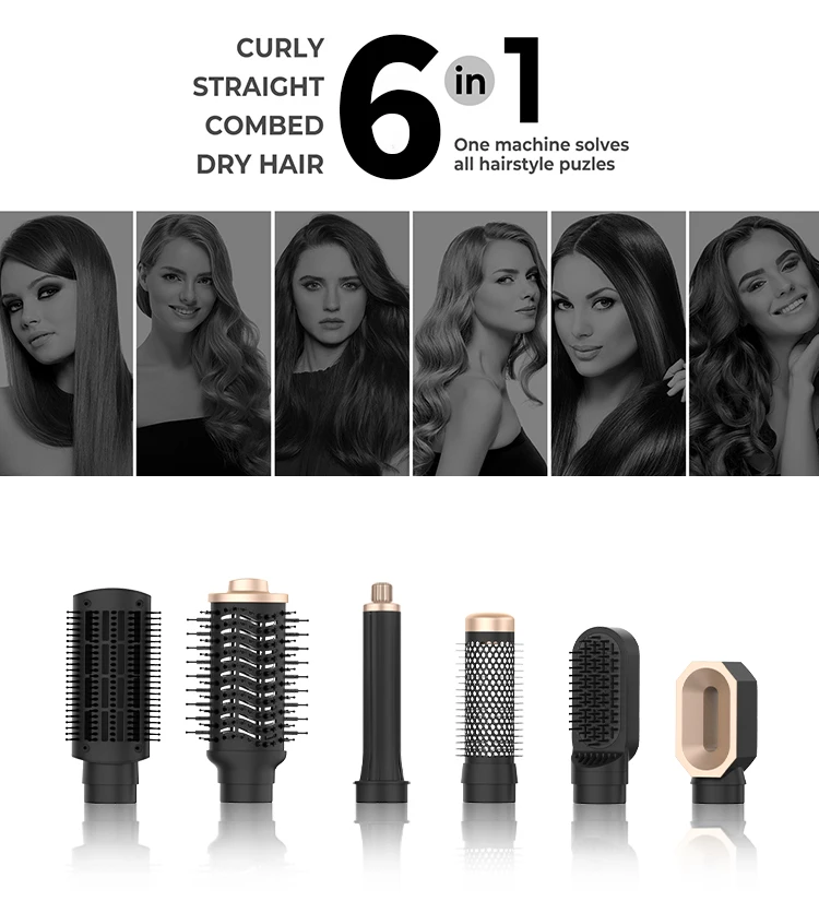 Wholesale 7in 1 Hair Dryer Set Thermal Blowout Hair Dryer with Interchangeable Head for Hair Salon One Step Hot air Brush details