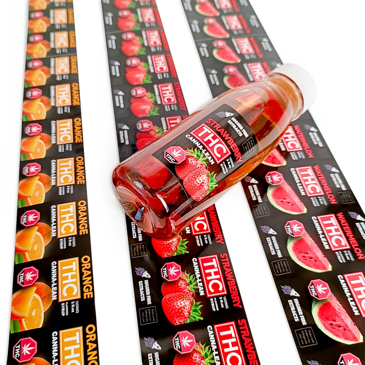 Custom Printed Vinyl Waterproof Adhesive Juice Bottle Beverage Packaging Sticker Labels,Water Glossy Package Labels