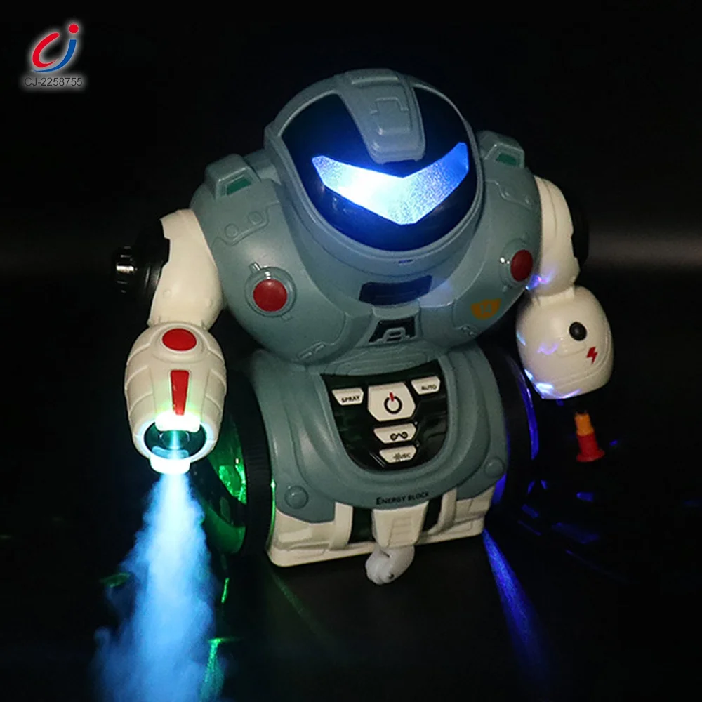 Chengji new function multifunctional shooting interaction toys rotating dance electric spray smart robot toys for kids children