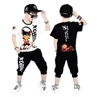 Boy 3-15 Years Old Short Sleeve Fashion Cartoon Sports Suit Boy Summer Casual Suit