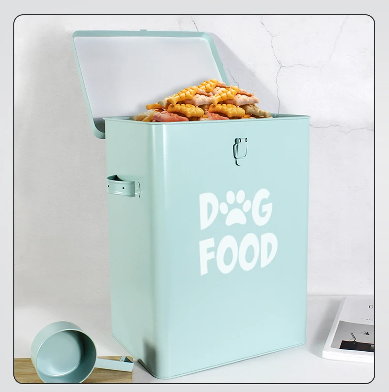 27 L Capacity Durable and Anti-rust Large Pet Food Storage Container for Dog and Cat