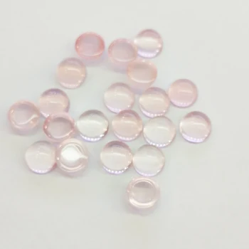 Round Cabochon 4.0mm~15.0mm Good Quality Loose Semi Precious Gemstones for Jewelry Making Natural Pink Rose Quartz