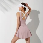 Dress 2021 New Yoga Gym U Backless Women Dress Fitness Workout Sport Suit Golf Tennis Running Sportswear