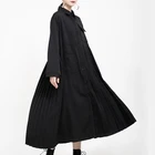 Dress Long 2021 New Loose Slim Dress Long Sleeve Stitching Shirt Collar Pleated Skirt Female Autumn And Winter Dress