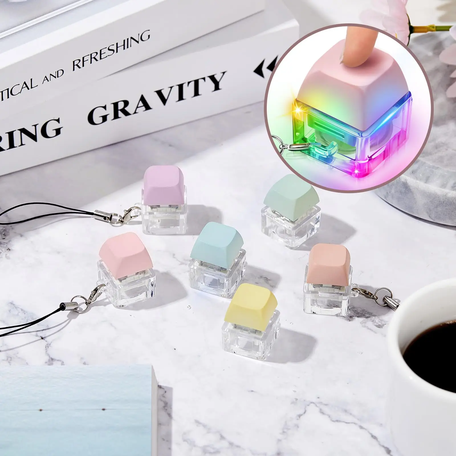 Creative Stress Relief Pendant Toy Keycap Fidget Keychain for Kids & Adults Pinch, Vent, Relax & Relieve Anxiety supplier