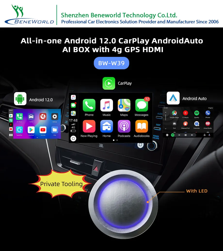 Android Portable Wireless Carplay Ai Box With Hdmi Magic Wireless