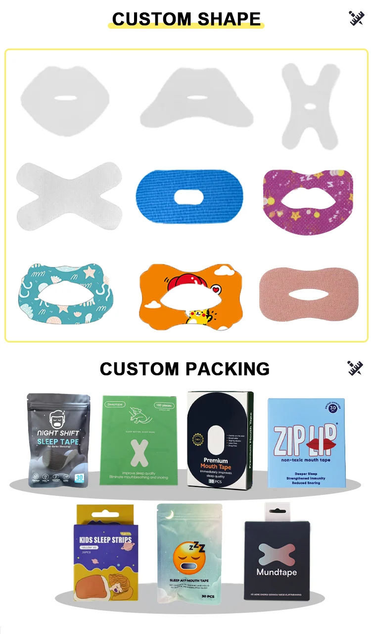 Amazon Best Seller 2023 Sleep Strips Anti Snoring Devices Advanced Gentle Mouth Tape Apply to Sleeping Stop Snoring Mouth Tape supplier